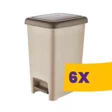 Slim pedálos szemetes Homok 40L (Karton - 6 db)