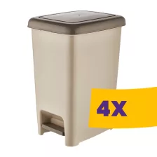 Slim pedálos szemetes Homok 60L (Karton - 4 db)