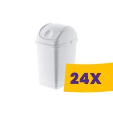 Slim billenőfedeles szemetes Fehér 10L (Karton - 24 db)
