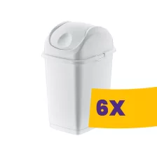 Slim billenőfedeles szemetes Fehér 50L (Karton - 6 db)