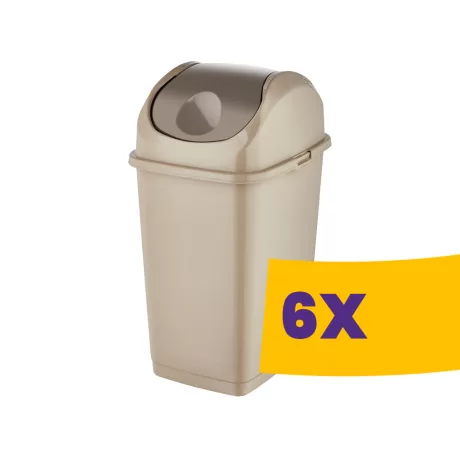 Slim billenőfedeles szemetes Homok 50L (Karton - 6 db)