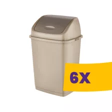 Billenőfedeles műanyag szemetes Homok 50L (Karton - 6 db)