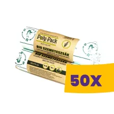   Poly-Pack lebomló PLA szemeteszsák 60L - 60*75cm, 10db/tek (Karton - 50 tekercs)