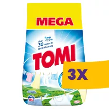   Tomi Amazónia Frissessége mosópor fehér ruhákhoz - 80 mosás 4kg (Karton - 3 db)