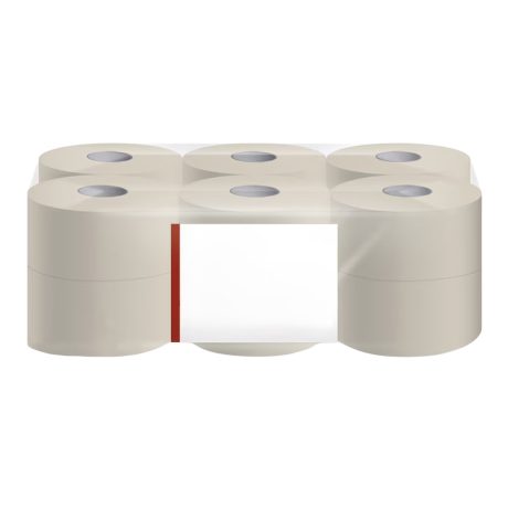 Közületi Jumbo toalettpapír 19cm átm. - 1 rétegű, natúr, 125m (Karton - 12 tek)