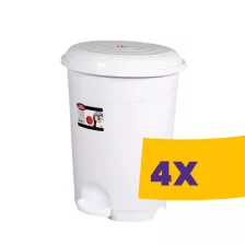   Pedálos szemetes kivehető vödörrel Fehér 22L (Karton - 4 db)