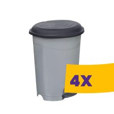   Pedálos szemetes kivehető vödörrel Fekete-szürke 22L (Karton - 4 db)