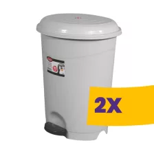   Pedálos szemetes kivehető vödörrel Szürke 50L (Karton - 2 db)