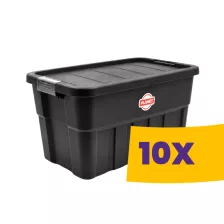 Műanyag tárolódoboz fekete fedéllel 20L (Karton - 10 db)