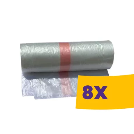 Vízben oldódó zsák zárószalaggal 80L - 66*84cm (Karton - 8 tekercs)