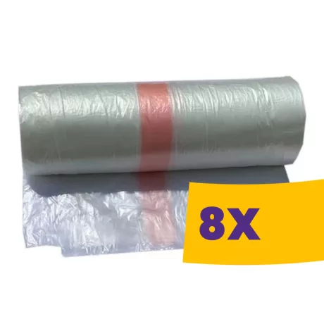 Vízben oldódó zsák zárószalaggal 135L - 91*99cm (Karton - 8 tekercs)