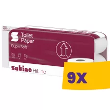   Satino by Wepa HiLine Hybrid kistekercses toalettpapír - 4 rétegű, 8 tekercs (Karton - 9 csomag)