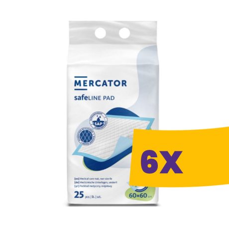 Mercator betegalátét, nem steril 60x60cm 25db (Karton - 6 csomag)