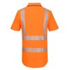 Portwest KX302 KX3 Sport Hi-Vis cipzáras pólóing narancs