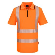 Portwest KX302 KX3 Sport Hi-Vis cipzáras pólóing narancs