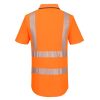 Portwest KX302 KX3 Sport Hi-Vis cipzáras pólóing narancs