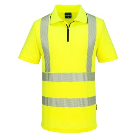 Portwest KX302 KX3 Sport Hi-Vis cipzáras pólóing sárga