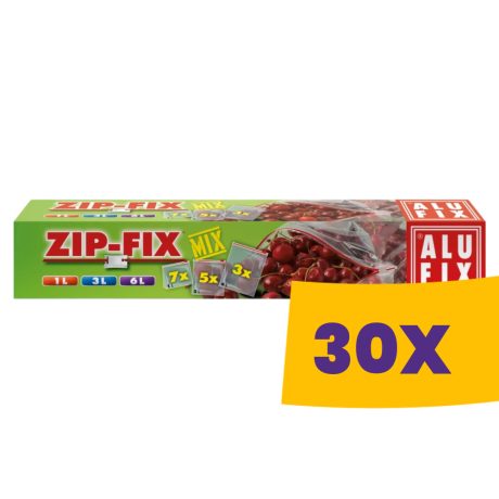 Alufix Zip-Fix frissentartó tasak csomag 1L, 3L, 6L (Karton - 30 csomag)