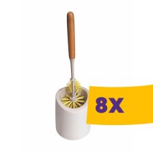   YORK Bamboo WC kefe tartóval - környezetbarát "ECO NATURAL" (Karton - 8 db)