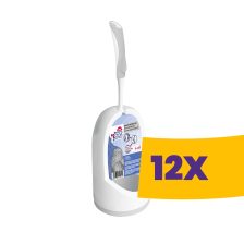   YORK WC kefe műanyag, tartóval - antibakteriális "BACTERIA STOP" (Karton - 12 db)