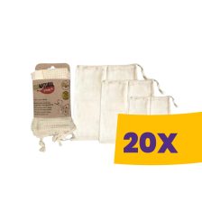   YORK környezetbarát pamut zacskó "ECO NATURAL" 3db (Karton - 20 csomag)