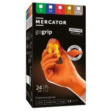   Mercator GoGrip Orange One by One púdermentes nitril védőkesztyű narancssárga 100db