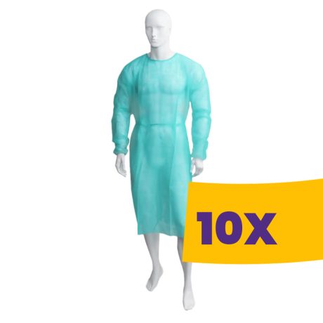 Mercator látogatóköpeny zöld gumis 10db