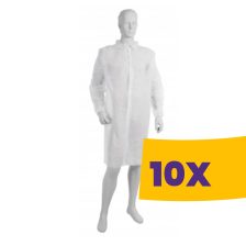 Mercator laborköpeny tépőzáras fehér 10db
