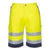 Portwest L043 HiVis könnyű poli-pamut rövidnadrág sárga-tengerészkék