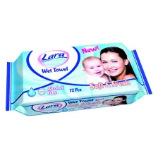 Lara Baby Soft Sensitive nedves popsitörlő kendő 72db