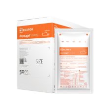   Mercator Dermagel Coated steril sebészeti polimerizált púdermentes latex kesztyű 50 pár