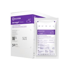   Mercator Dermagel Micro steril sebészeti púdermentes latex kesztyű precíziós eljárásokhoz barna 50 pár