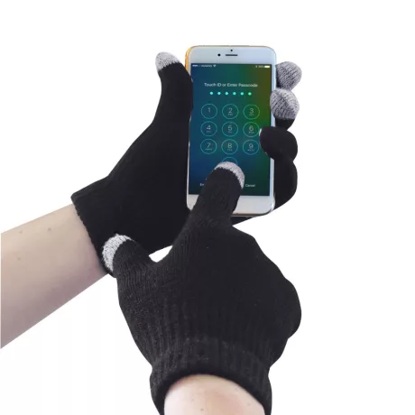 Portwest GL16 Touchscreen (érintőképernyős eszközökhöz) kötött kesztyű fekete