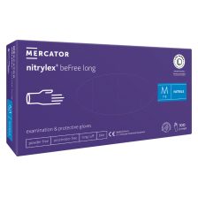   Mercator Nitrylex Befree Long púdermentes nitril hosszított vizsgálókesztyű lila 100db