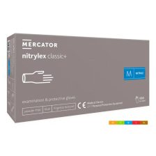   Mercator Nitrylex Classic+ Blue vastagított púdermentes nitril vizsgálókesztyű kék 100db