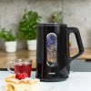 MPM duplafalú vízforraló Fekete 1,5L 2200W