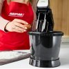 MPM 6 fokozatú tálas mixer 3L-es forgótállal Fekete 750W