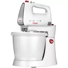 MPM 6 fokozatú tálas mixer 3L-es forgótállal Fehér 750W