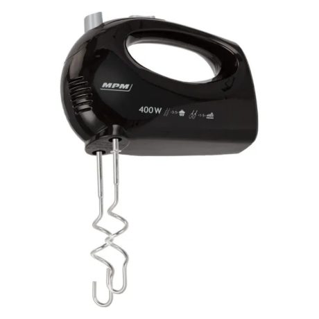 MPM 6 fokozatú kézimixer - habverő + dagasztószár Fekete 400W
