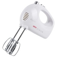   MPM 6 fokozatú kézimixer - habverő + dagasztószár Fehér 400W