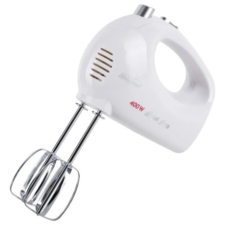 MPM 6 fokozatú kézimixer - habverő + dagasztószár Fehér 400W