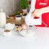 MPM 6 fokozatú kézimixer - habverő + dagasztószár Fehér 400W