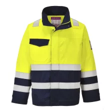   Portwest MV25 Modaflame Hi-Vis lángálló multi-norm kabát sárga-tengerészkék