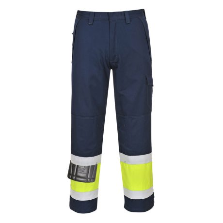 Portwest MV26 Modaflame Hi-Vis lángálló multi-norm nadrág sárga-tengerészkék