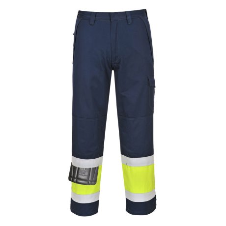 Portwest MV26 Modaflame Hi-Vis lángálló multi-norm nadrág sárga-tengerészkék