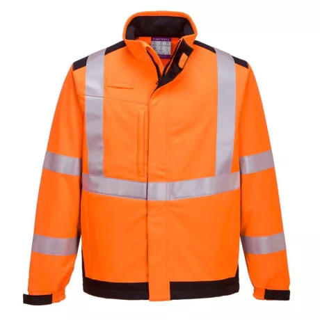 Portwest MV72 Modaflame Hi-Vis arc lángálló multi-norm kabát narancs-tengerészkék