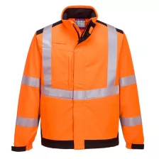   Portwest MV72 Modaflame Hi-Vis arc lángálló multi-norm kabát narancs-tengerészkék
