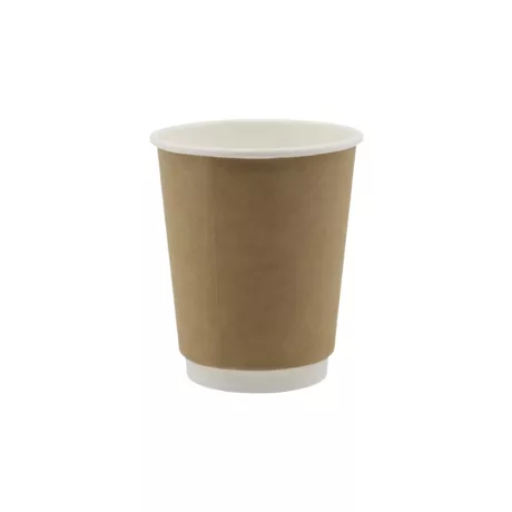 Duplafalú papírpohár kraft-fehér - 80mm 250ml