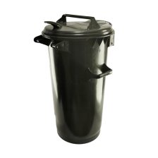 Kerek kommunális hulladéktároló Fekete 50L