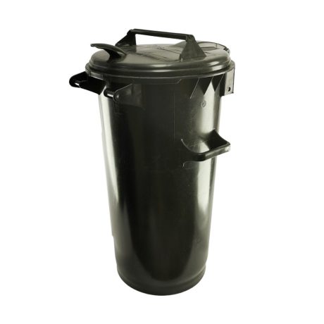 Kerek kommunális hulladéktároló Fekete 50L
